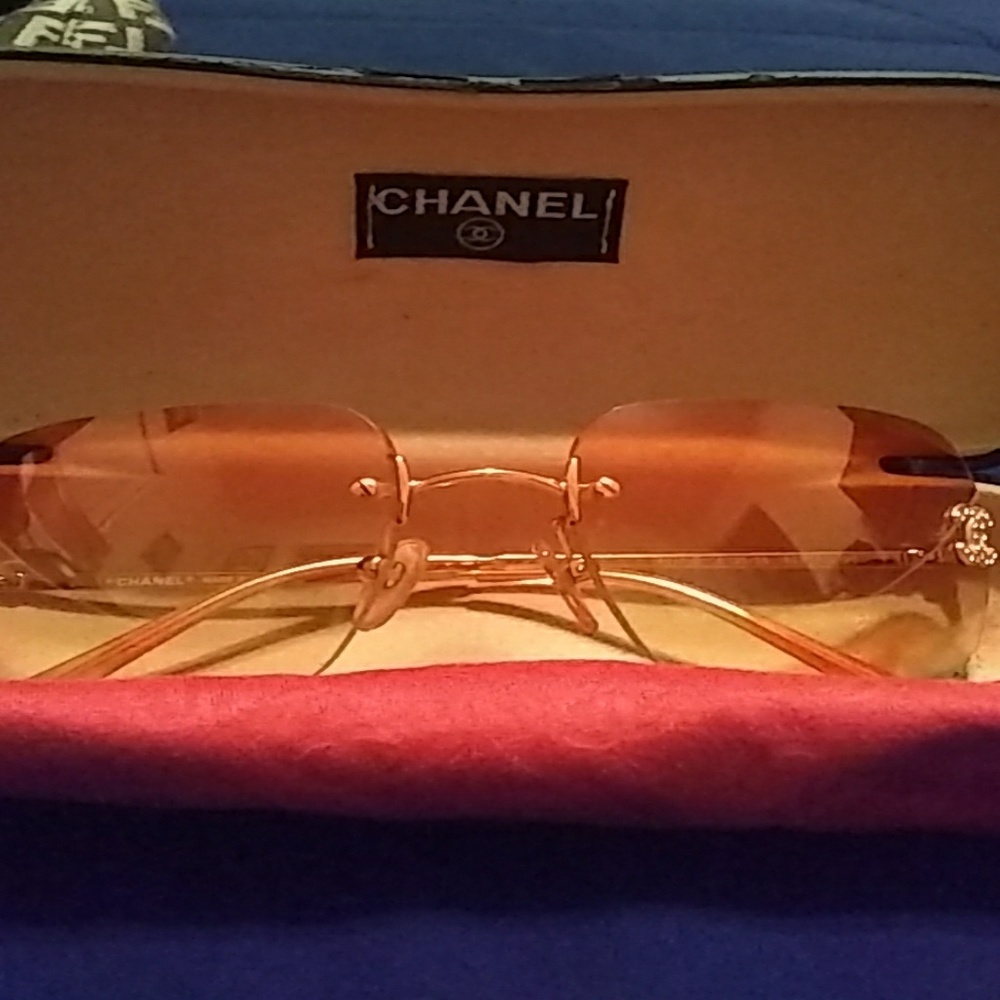 Chanel rhinestone glasses